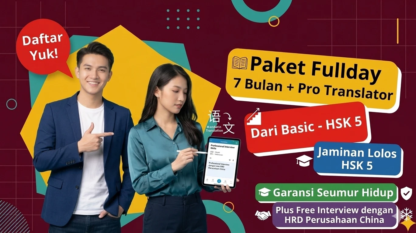Paket Fullday HSK 7 Bulan + Advance Translator