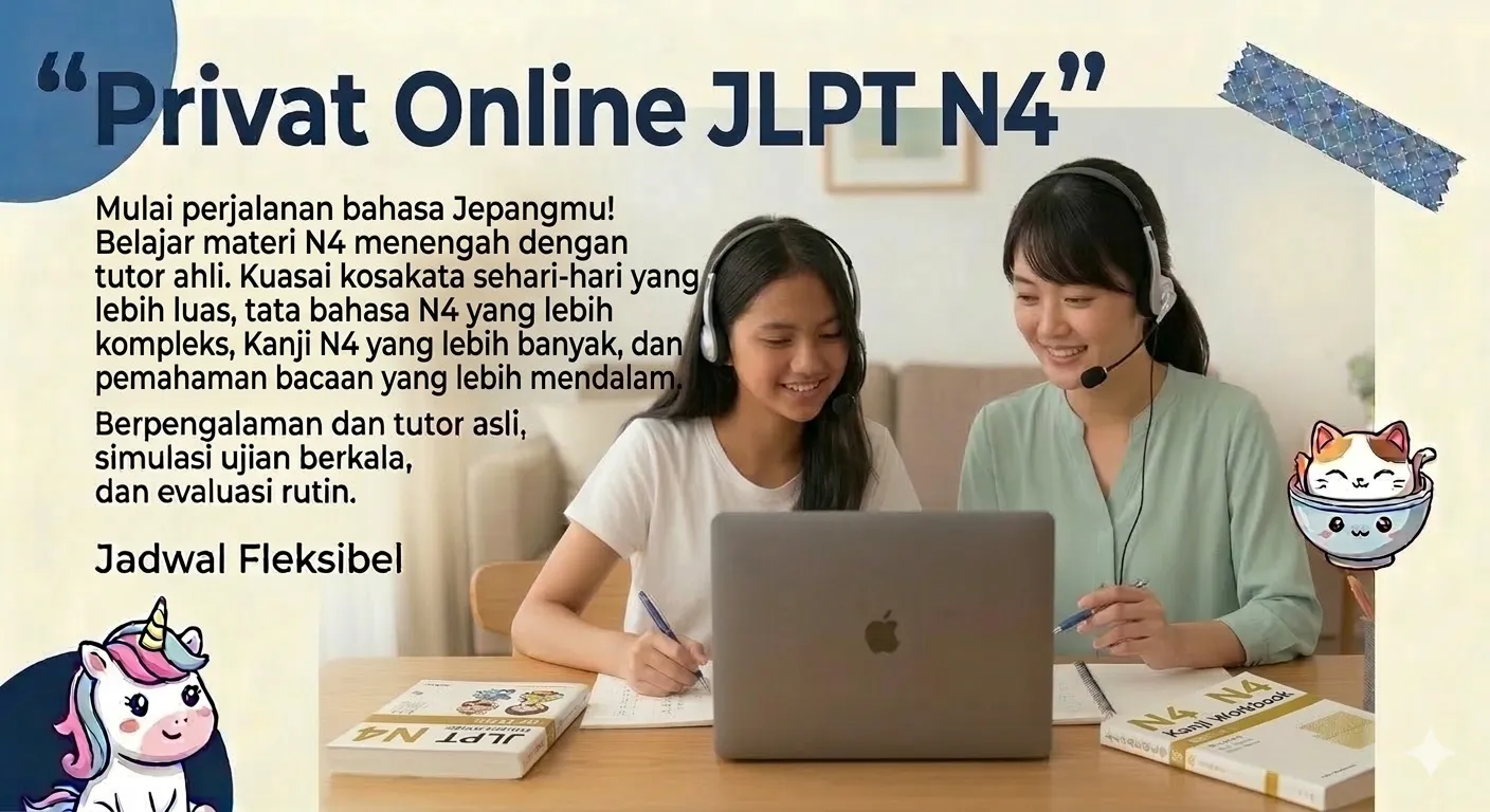Privat Bahasa Jepang Online N4